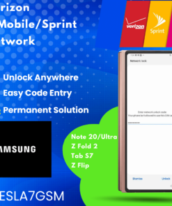 Verizon/T-Mobile/Sprint Note 20/Note 20 Ultra/Z Fold 2/S20 FE (30-60 min)