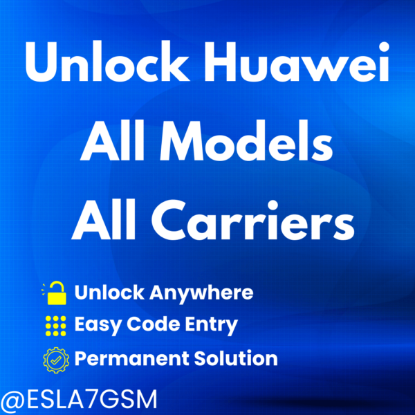 Unlock your Huawei phone from any carrier with our code-based service, available for any model and country. Quick, safe, and permanent, this service lets you use your phone with any global network.